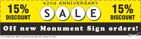 Monument Sign Discount Prices