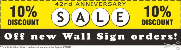 Wall Sign Discount Prices