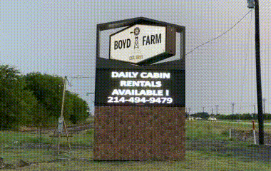 Boyd Farm Rotating Sign with LED