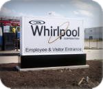 Whirlpool in Wilmer, TX monument sign