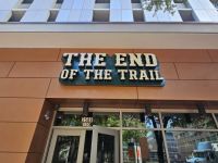 Outdoor Lighted Commercial Sign End of the Trail Burleson TX