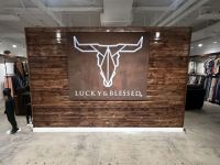 Interior Signage in Dallas, Texas Completed for Lucky and Blessed Interior Signage in Dallas, Texas Completed for Lucky and Blessed