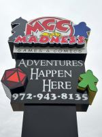 Pylon Sign for Madness Comic and Games Pylon Sign for Madness Comic and Games