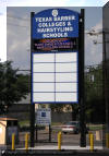 Digital Display full color sign installed between poles in a pylon
